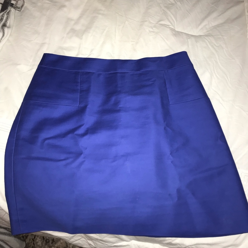 Blue J Crew suiting mini skirt